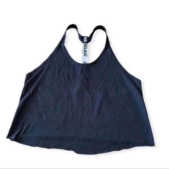 NIKE Dri-Fit Black Racer Back Asymetrical Tank Top SZ M - Picture 1 of 6